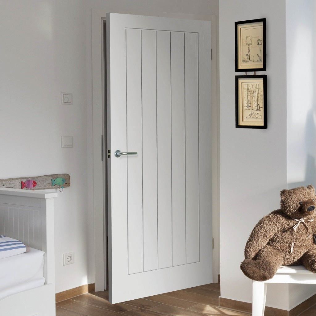 Buy Cottage White Primed Fire Door | Emerald Doors