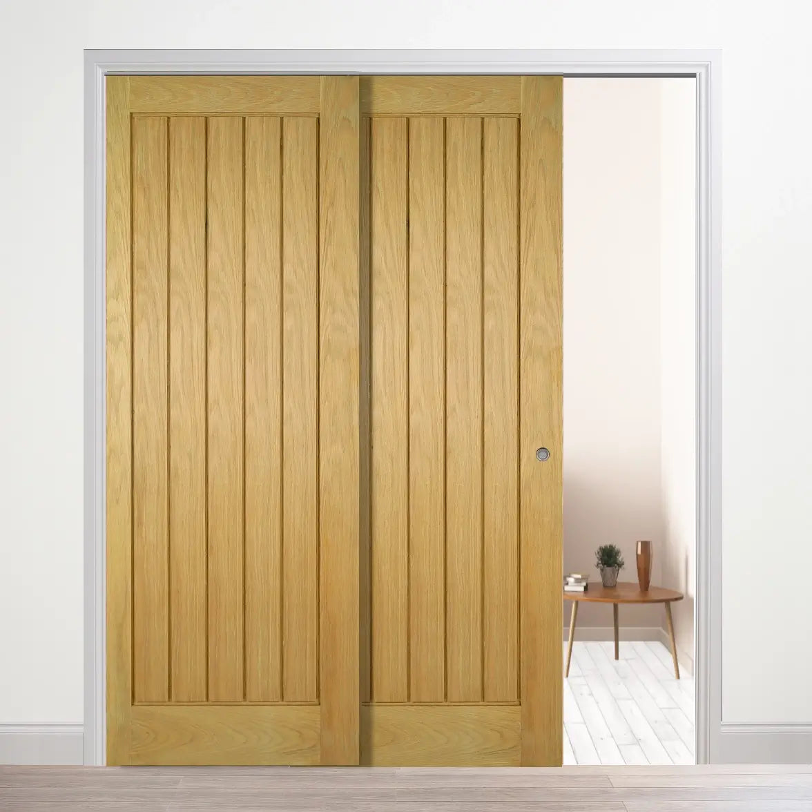 Mexicano Oak Telescopic Pocket Door System – Emerald Doors