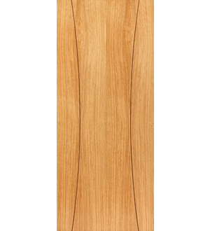 Contemporary Oak Arcos Fire Door