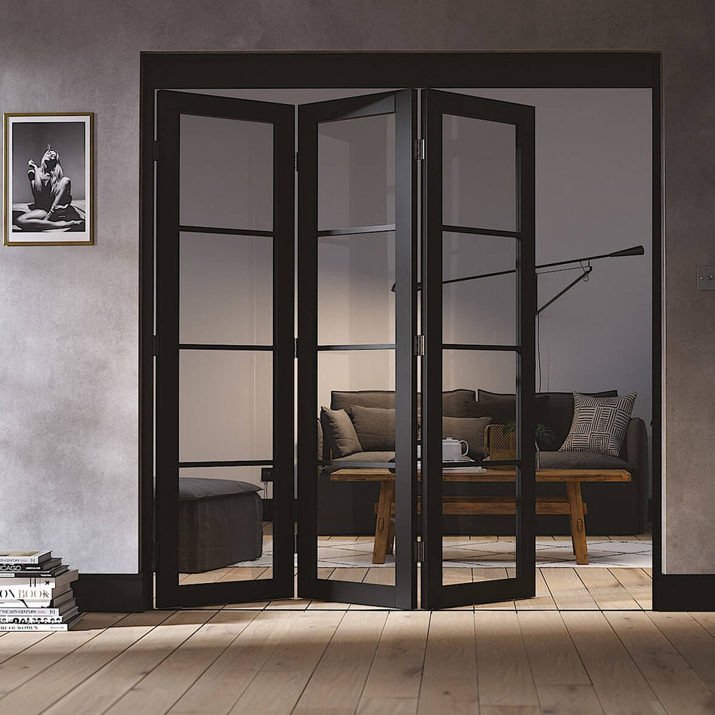 SOHO BLACK INDUSTRIAL STYLE FOLDING DOORS