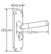 Seine Lever On Backplate Bathroom Lock