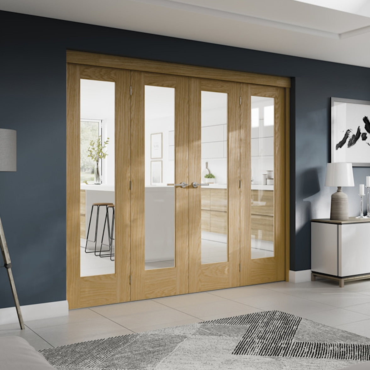 Buy Freefold Folding Internal Oak Doors | Emerald Doors