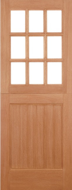 Stable 9 Light Unglazed Hardwood Stable Door