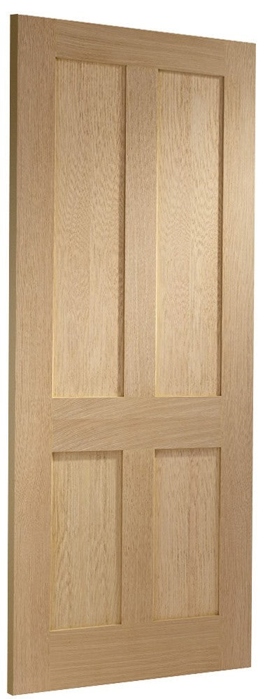 Victorian Shaker Oak Double Sliding Door System