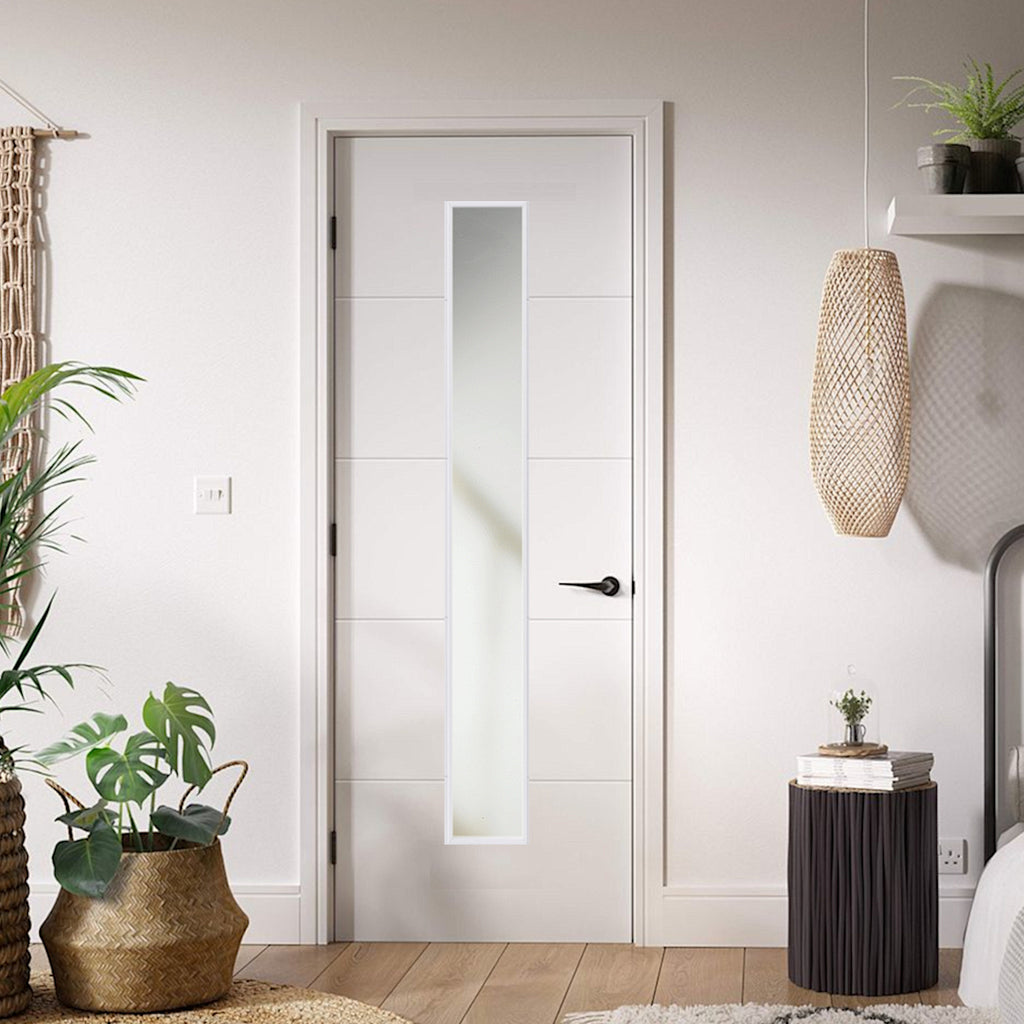 Santandor White Clear Glazed 1L Door