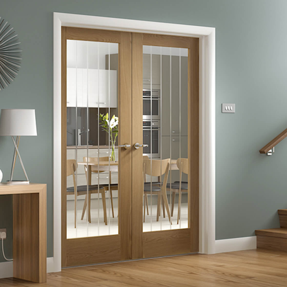 Buy Oak Suffolk Glazed French Doors | Emerald Doors