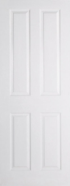 White Moulded Textured 4P Fire Door 