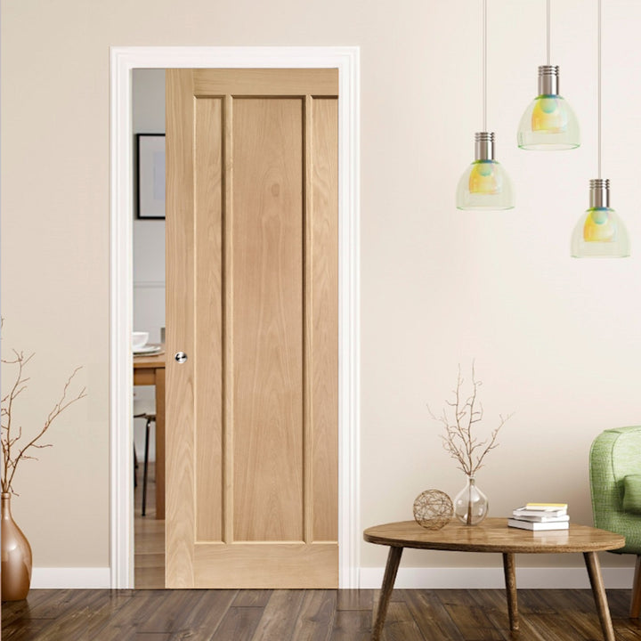 Worcester Oak Fire Rated Pocket Door System